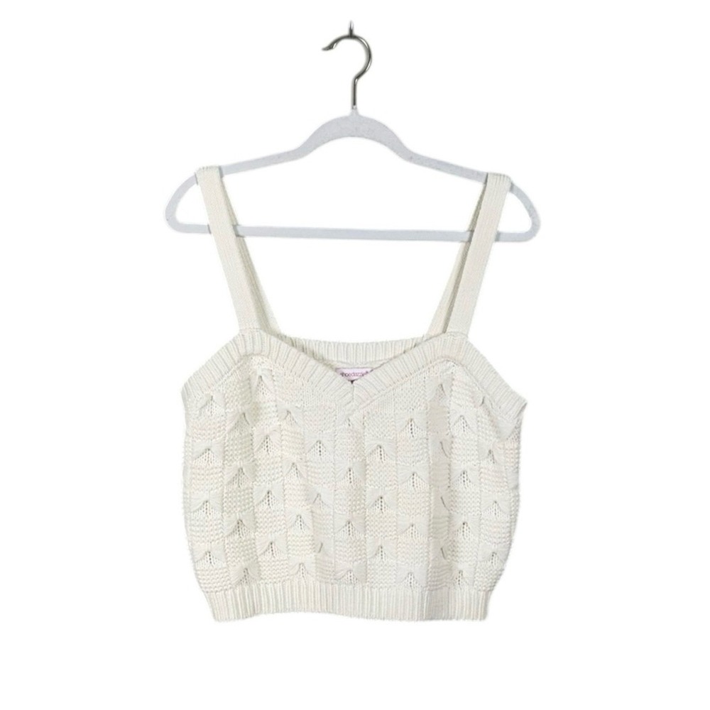 Womens‎ Knit Crop Top XXL Balletcore Coquette Cottagecore Festival Soft Girl
